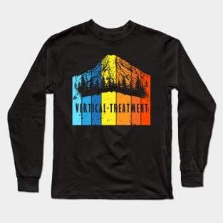 Vertical treatment vintage 2 Long Sleeve T-Shirt